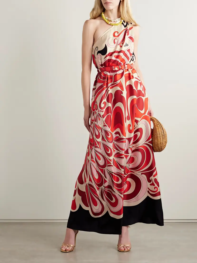 La DoubleJ Roy One-shoulder Printed Silk-twill Maxi Dress | Thumbnail 2 La DoubleJ Roy One-shoulder Printed Silk-twill Maxi Dress | Thumbnail 2