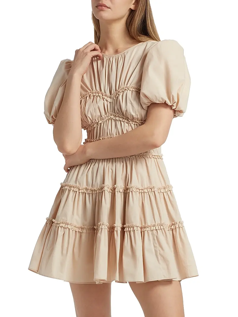 Cinq à Sept Women's Sirrina Gathered A-Line Minidress | Thumbnail 3 Cinq à Sept Women's Sirrina Gathered A-Line Minidress | Thumbnail 3
