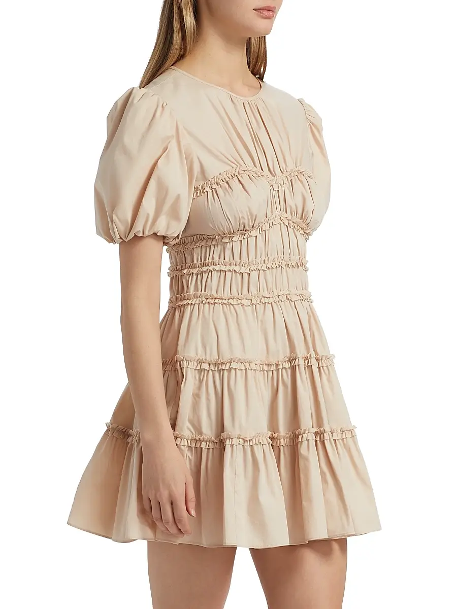 Cinq à Sept Women's Sirrina Gathered A-Line Minidress | Thumbnail 4 Cinq à Sept Women's Sirrina Gathered A-Line Minidress | Thumbnail 4
