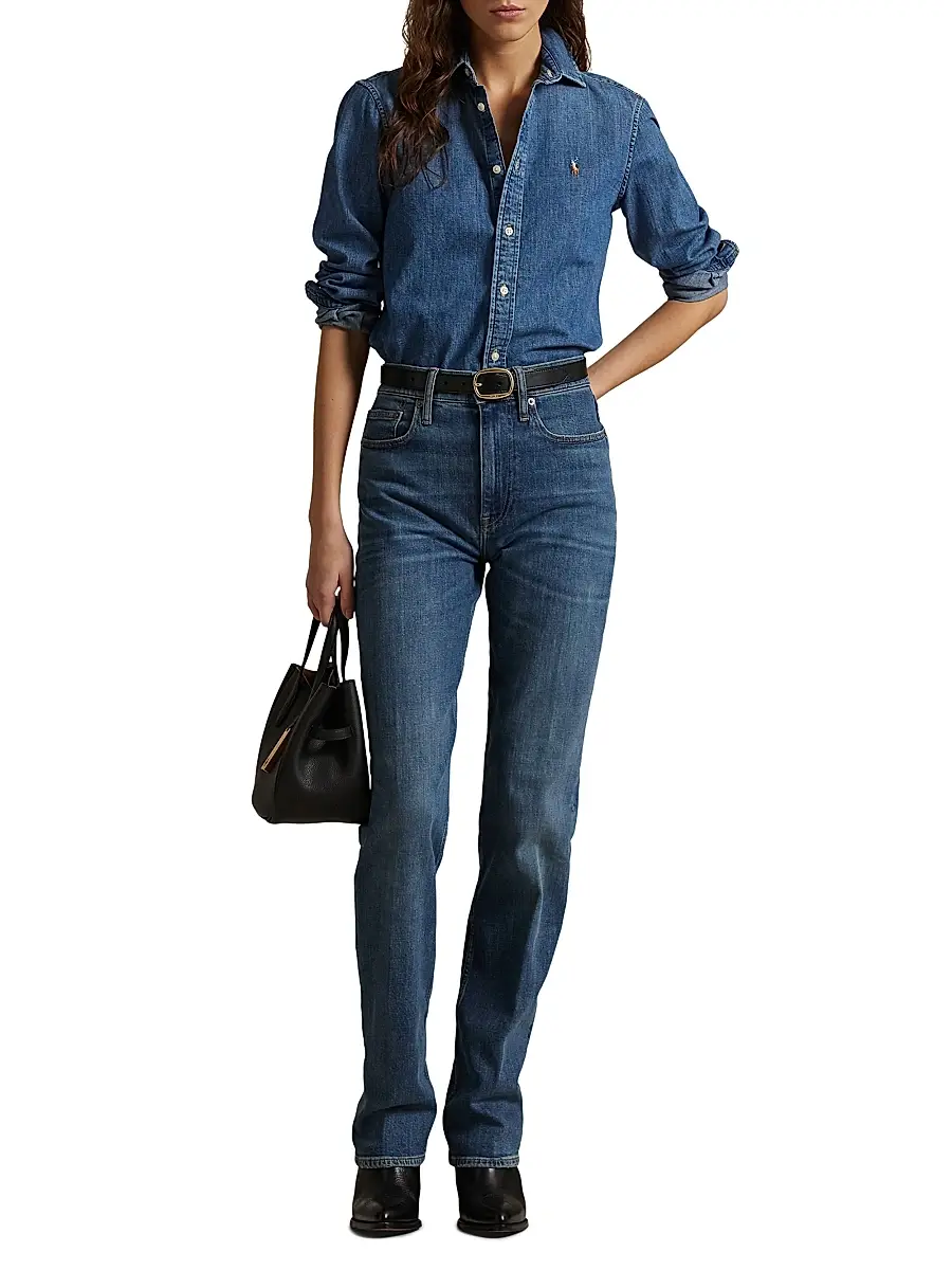 Polo Ralph Lauren Women's High-Rise Straight-Leg Jeans | Thumbnail 2 Polo Ralph Lauren Women's High-Rise Straight-Leg Jeans | Thumbnail 2