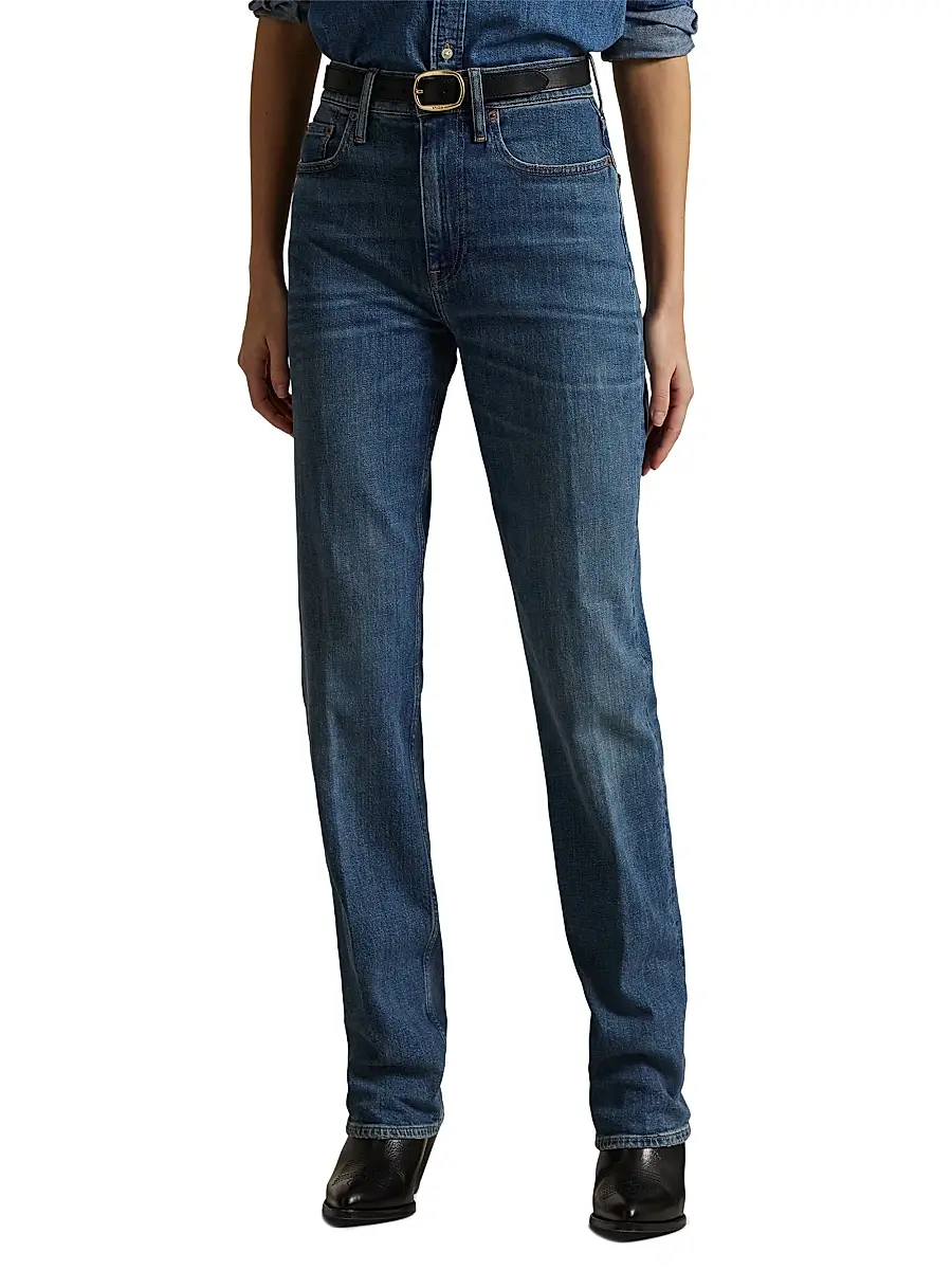 Polo Ralph Lauren Women's High-Rise Straight-Leg Jeans | Thumbnail 3 Polo Ralph Lauren Women's High-Rise Straight-Leg Jeans | Thumbnail 3