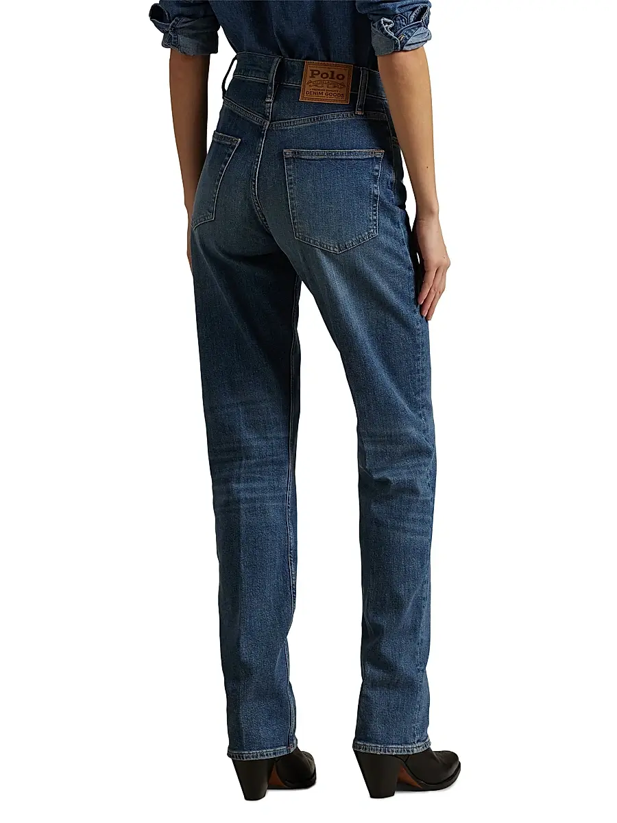 Polo Ralph Lauren Women's High-Rise Straight-Leg Jeans | Thumbnail 5 Polo Ralph Lauren Women's High-Rise Straight-Leg Jeans | Thumbnail 5