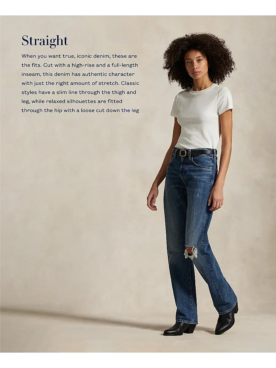 Polo Ralph Lauren Women's High-Rise Straight-Leg Jeans | Thumbnail 7 Polo Ralph Lauren Women's High-Rise Straight-Leg Jeans | Thumbnail 7