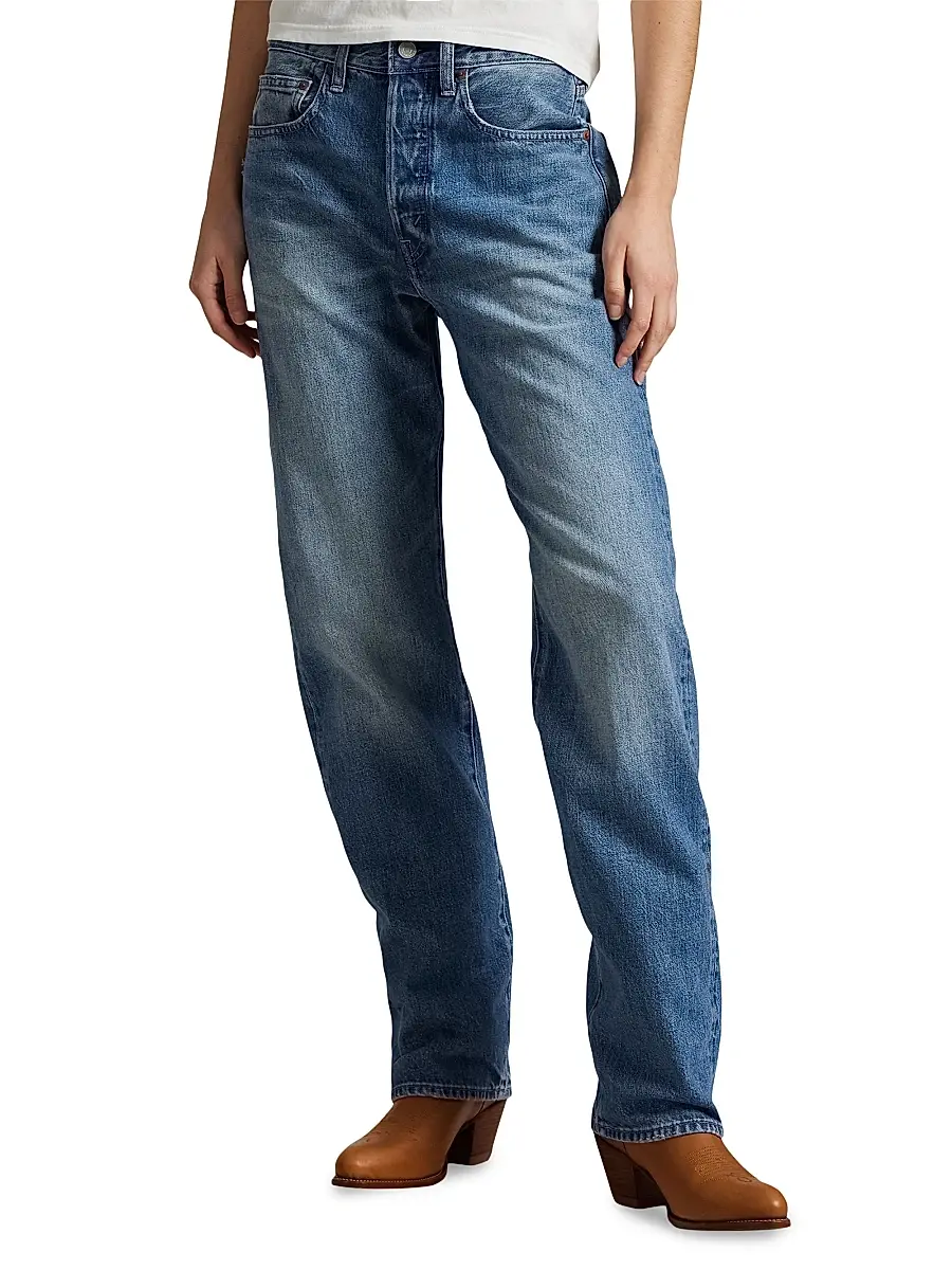 Polo Ralph Lauren Women's High-Rise Straight-Leg Jeans | Thumbnail 3 Polo Ralph Lauren Women's High-Rise Straight-Leg Jeans | Thumbnail 3