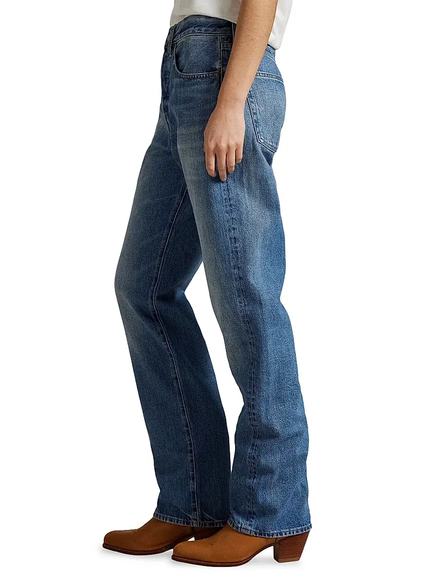 Polo Ralph Lauren Women's High-Rise Straight-Leg Jeans | Thumbnail 4 Polo Ralph Lauren Women's High-Rise Straight-Leg Jeans | Thumbnail 4