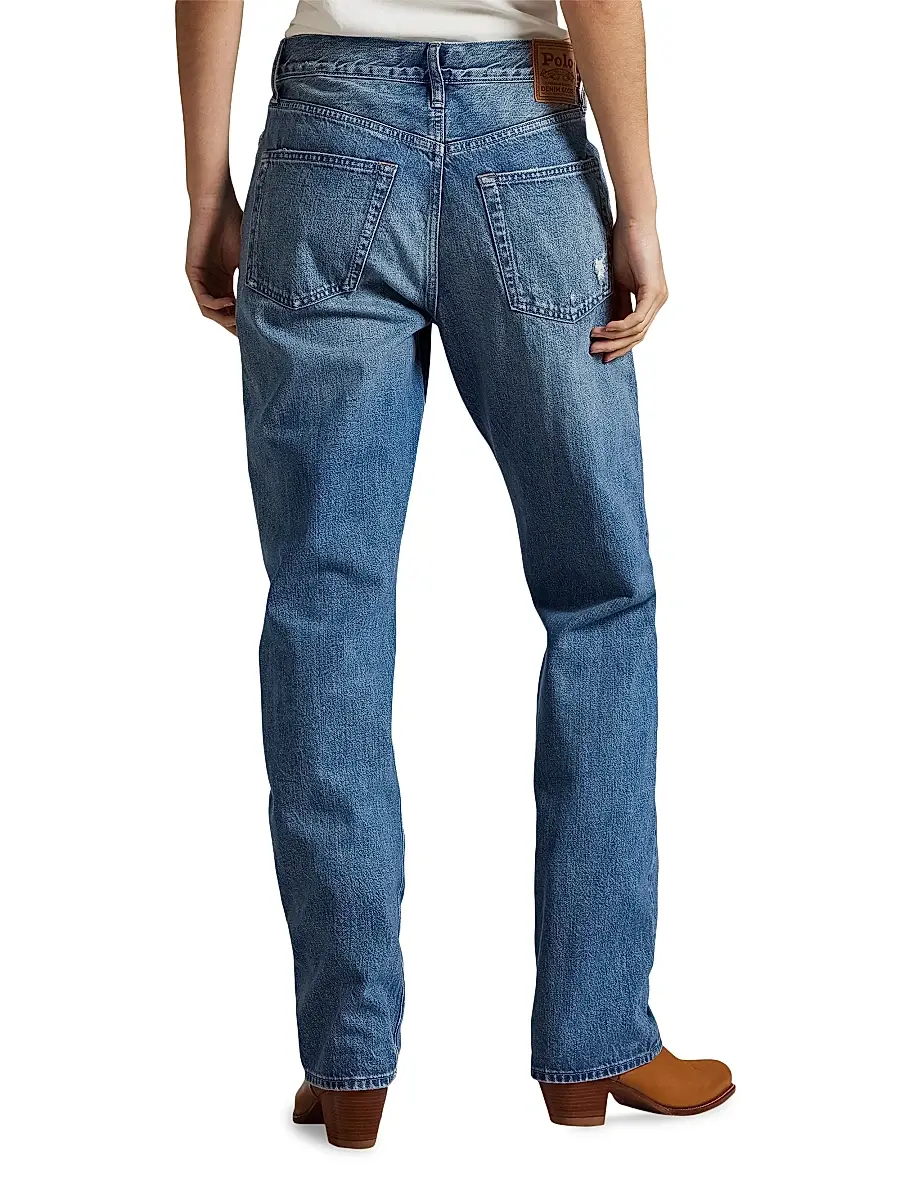 Polo Ralph Lauren Women's High-Rise Straight-Leg Jeans | Thumbnail 5 Polo Ralph Lauren Women's High-Rise Straight-Leg Jeans | Thumbnail 5