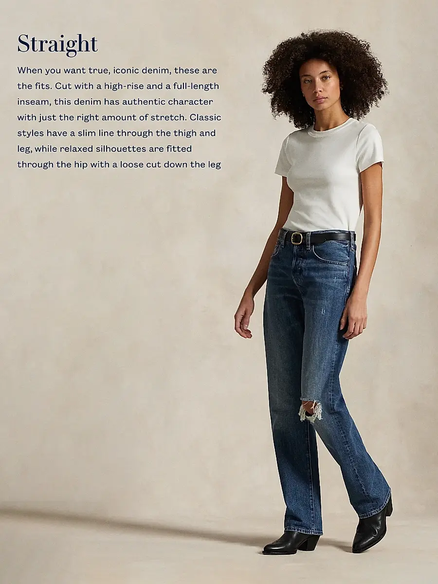 Polo Ralph Lauren Women's High-Rise Straight-Leg Jeans | Thumbnail 7 Polo Ralph Lauren Women's High-Rise Straight-Leg Jeans | Thumbnail 7