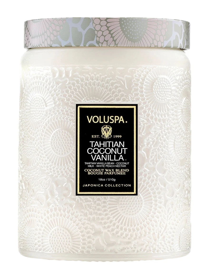 Voluspa Tahitian Coconut Vanilla Large Jar Candle