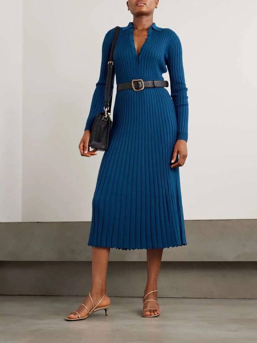 Gabriela Hearst Ardor Ribbed Cashmere And Silk-blend Midi Dress | Thumbnail 2 Gabriela Hearst Ardor Ribbed Cashmere And Silk-blend Midi Dress | Thumbnail 2