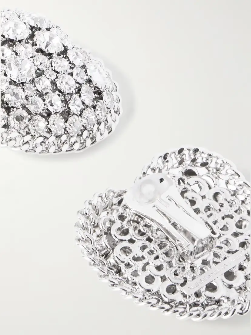 Alessandra Rich tone Crystal Clip Earrings | Thumbnail 3 Alessandra Rich tone Crystal Clip Earrings | Thumbnail 3