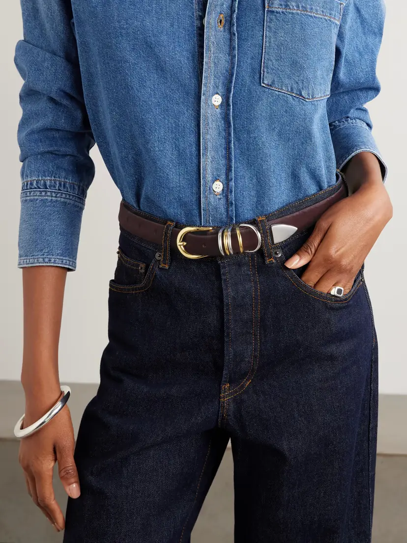 Déhanche Hollyhock Embellished Calf Hair Belt | Thumbnail 2