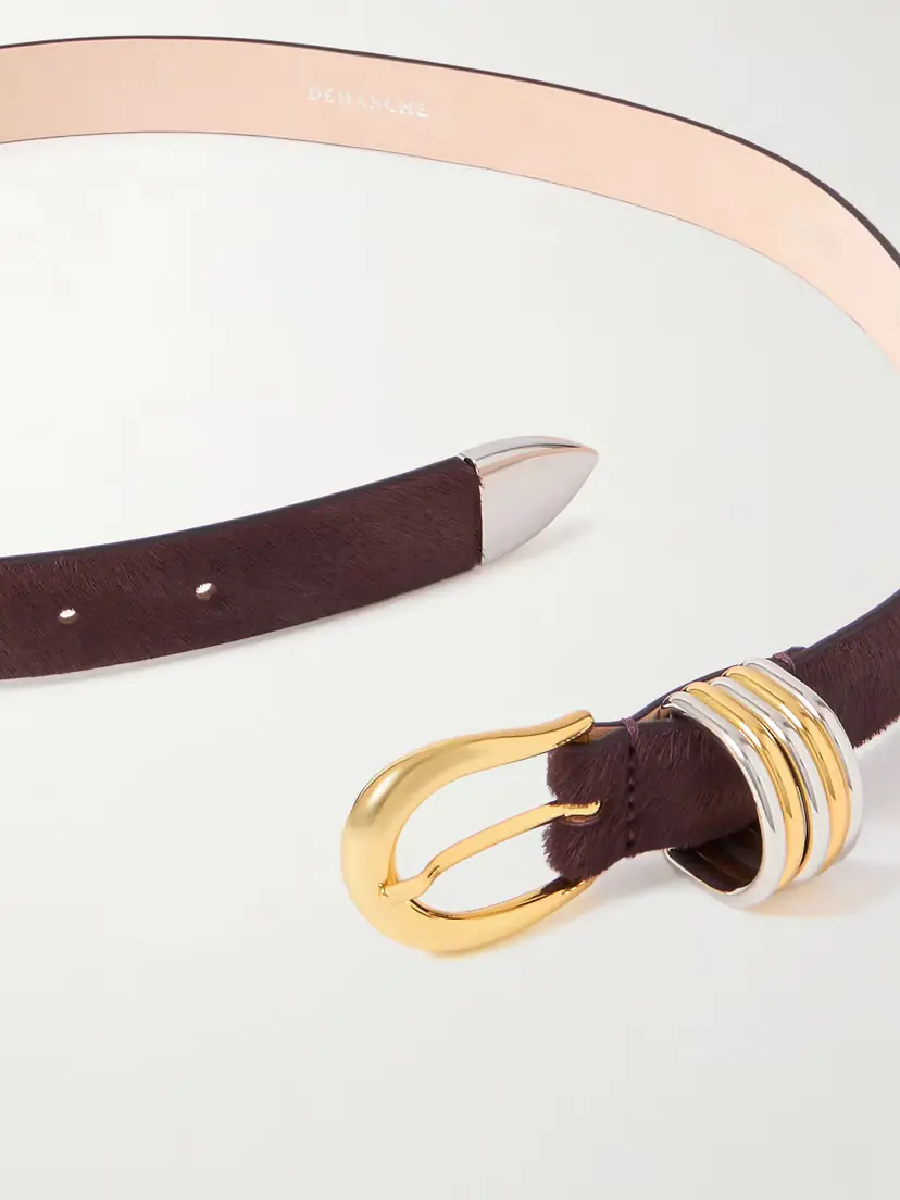 Déhanche Hollyhock Embellished Calf Hair Belt | Thumbnail 3