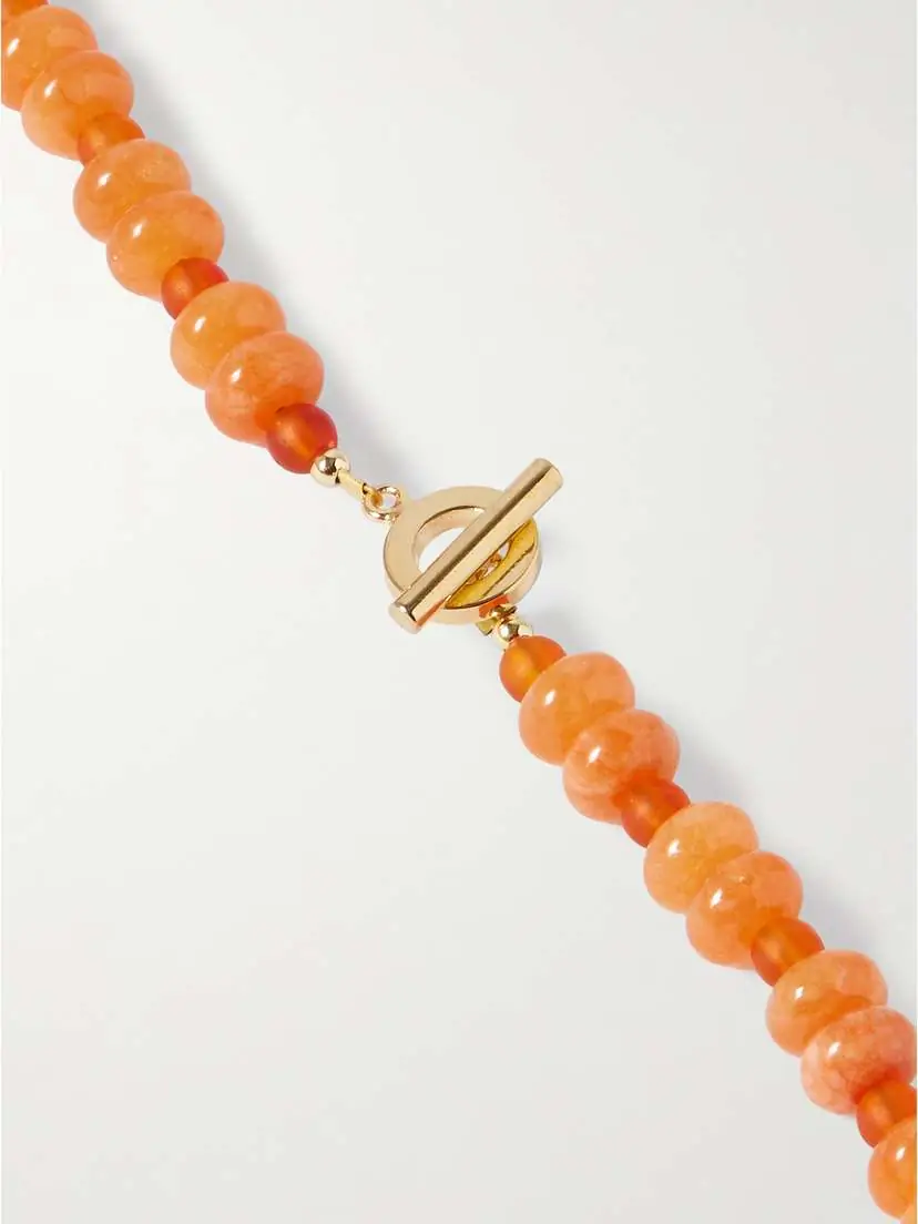 Jennifer Behr Salerno Gold-plated, Carnelian And Crystal Necklace | Thumbnail 3 Jennifer Behr Salerno Gold-plated, Carnelian And Crystal Necklace | Thumbnail 3