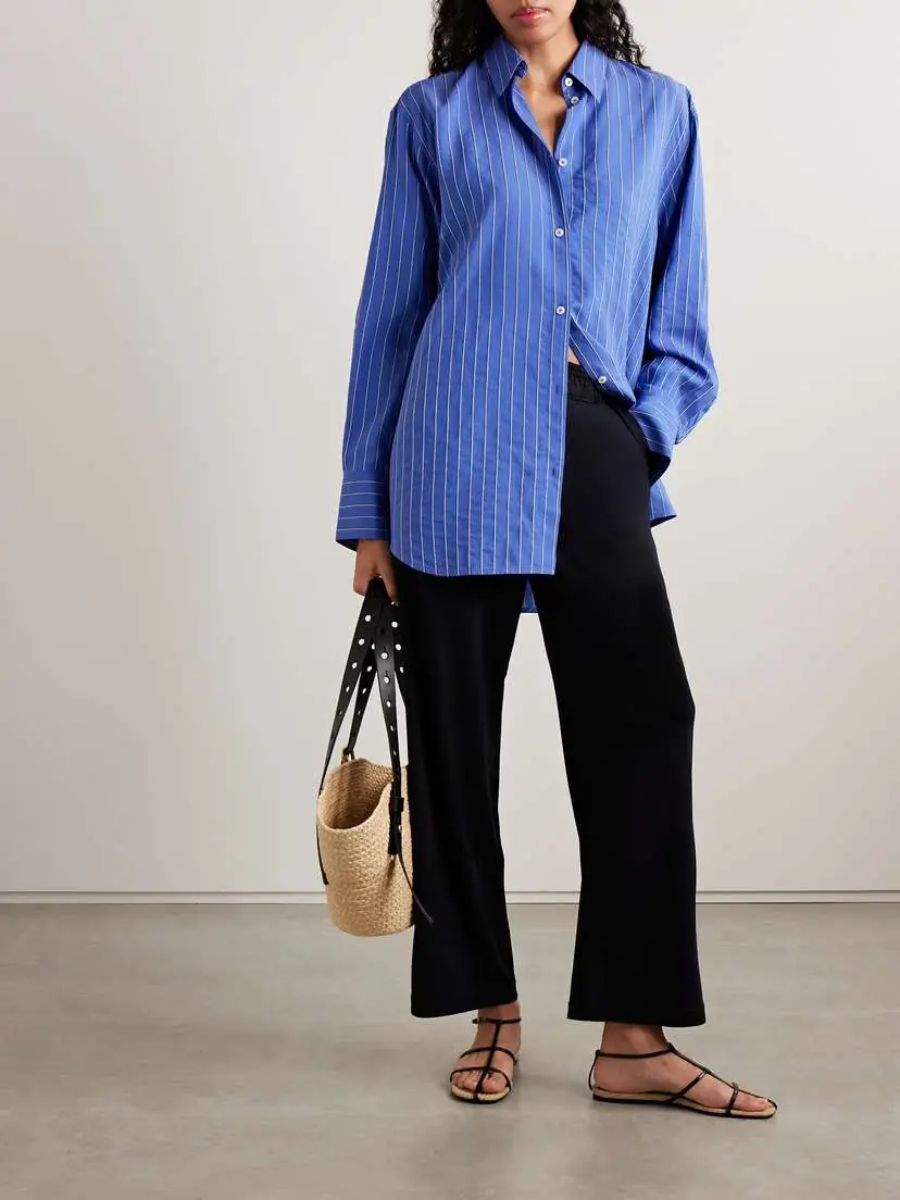 TOTEME Pinstriped Poplin Shirt | Thumbnail 2 TOTEME Pinstriped Poplin Shirt | Thumbnail 2