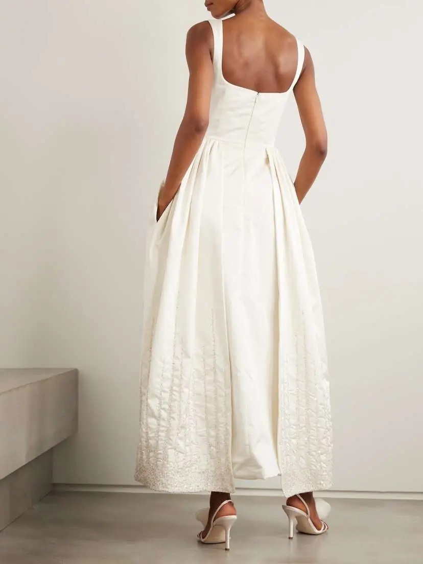 Clio Peppiatt Sunbeam Paneled Embellished Taffeta Gown | Thumbnail 3 Clio Peppiatt Sunbeam Paneled Embellished Taffeta Gown | Thumbnail 3