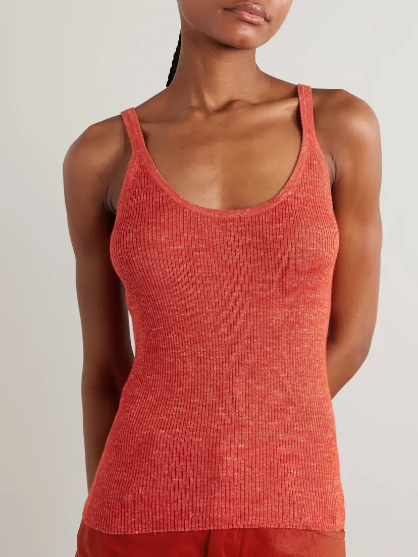 Gabriela Hearst Cinxia Ribbed Cashmere, Silk And Hemp-blend Tank | Thumbnail 3