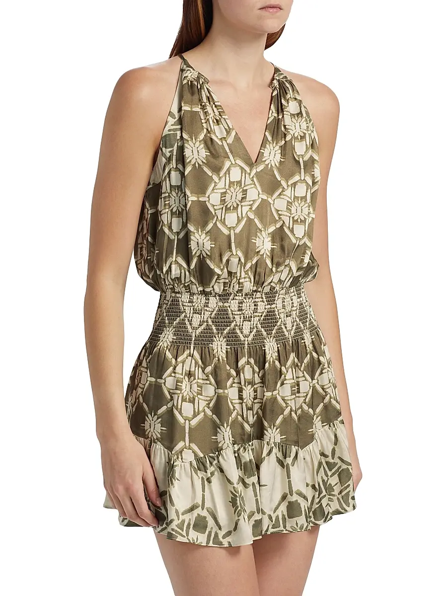 Ramy Brook Women's Isabela Printed Blouson Minidress | Thumbnail 4 Ramy Brook Women's Isabela Printed Blouson Minidress | Thumbnail 4