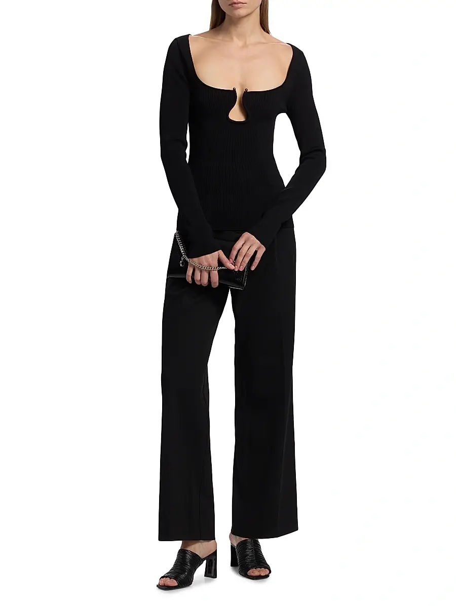 Ramy Brook Women's Lylia U-Ring Long-Sleeve Top | Thumbnail 2 Ramy Brook Women's Lylia U-Ring Long-Sleeve Top | Thumbnail 2
