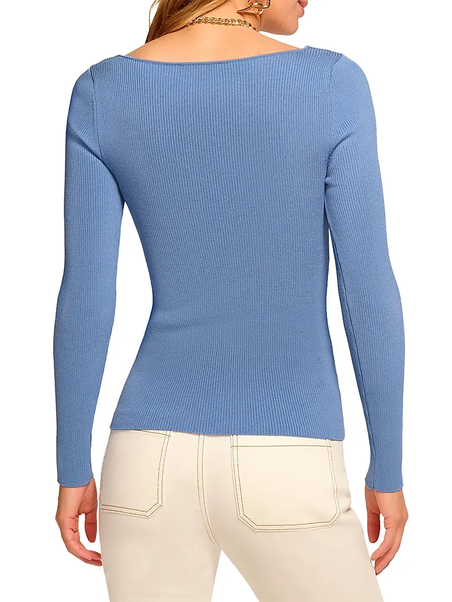 Ramy Brook Women's Lylia U-Ring Long-Sleeve Top | Thumbnail 4 Ramy Brook Women's Lylia U-Ring Long-Sleeve Top | Thumbnail 4