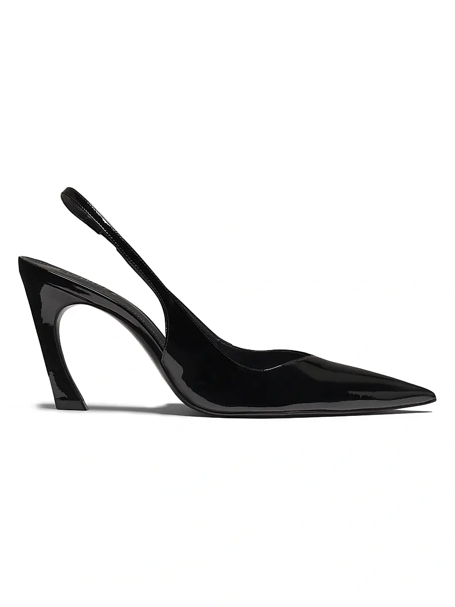 Schutz Women's Lexi 90MM Patent Leather Slingback Pumps - Black | Image 1 Schutz Women's Lexi 90MM Patent Leather Slingback Pumps - Black | Image 1