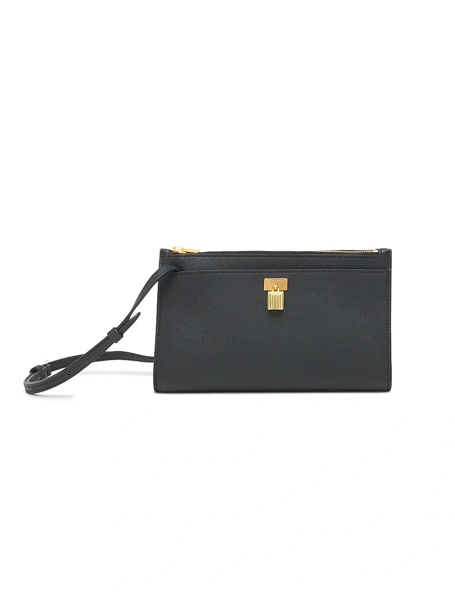 Women's Padlock Mini Leather Shoulder Bag - Black Women's Padlock Mini Leather Shoulder Bag - Black