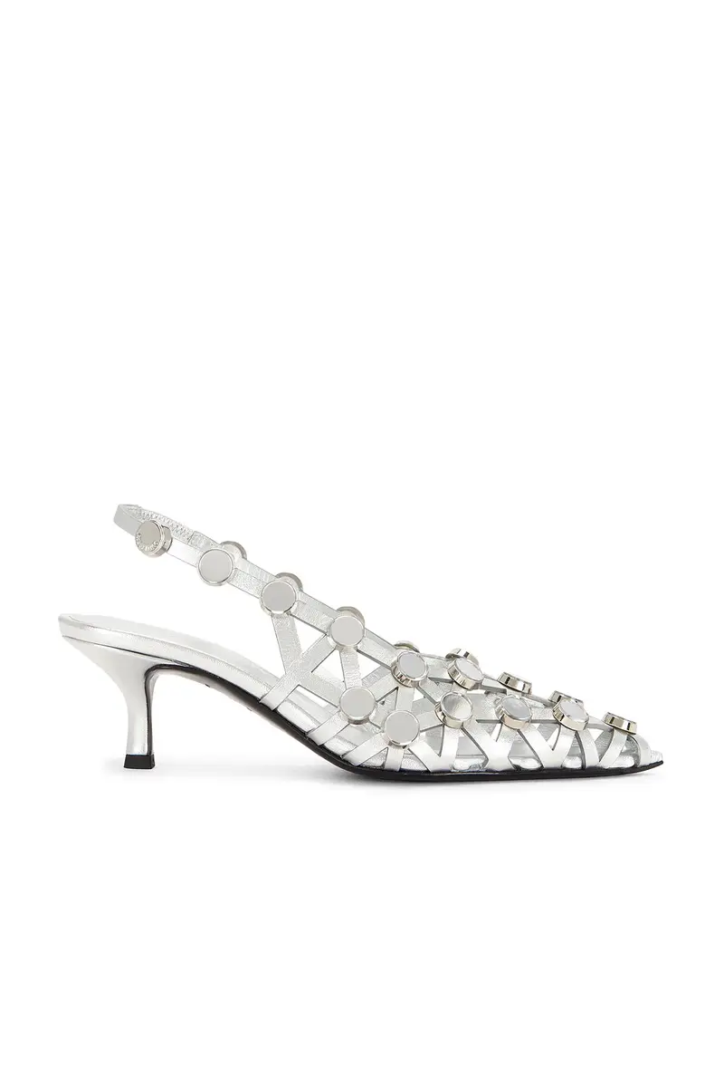 The Attico Grid Slingback Pump