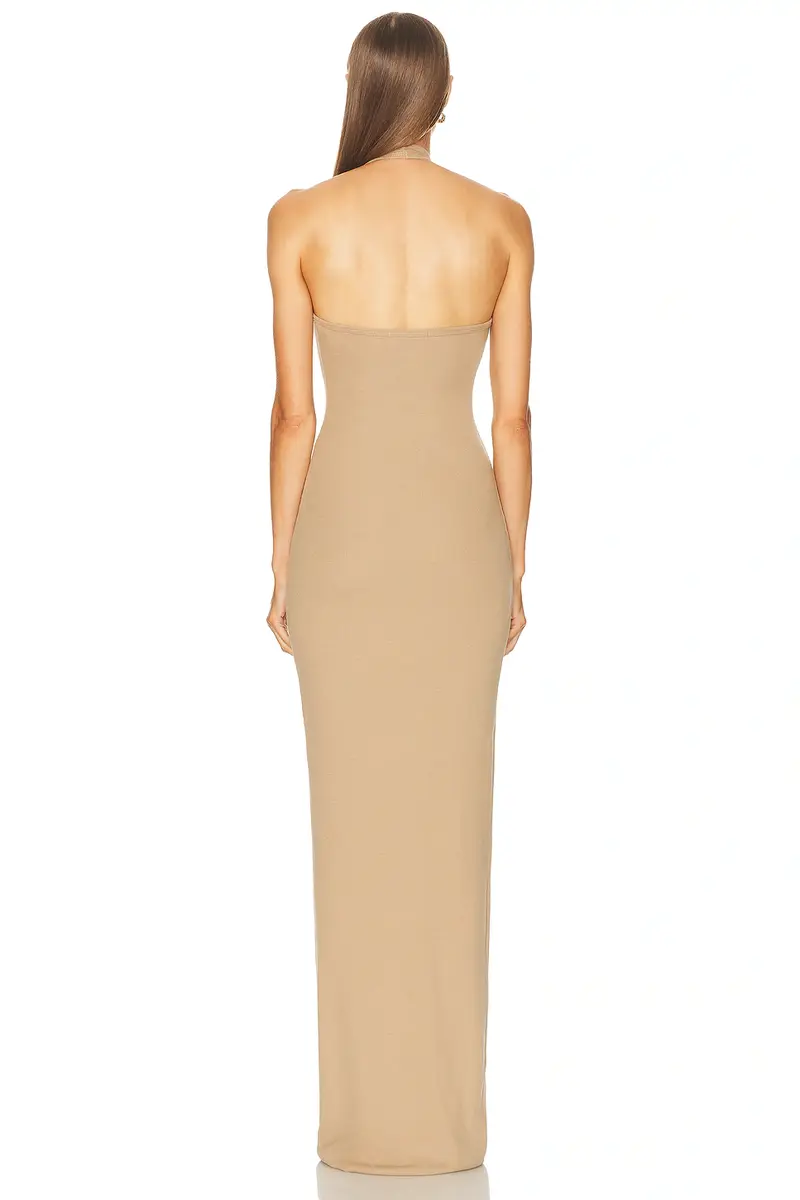 ÉTERNE Halter Maxi Dress | Thumbnail 3