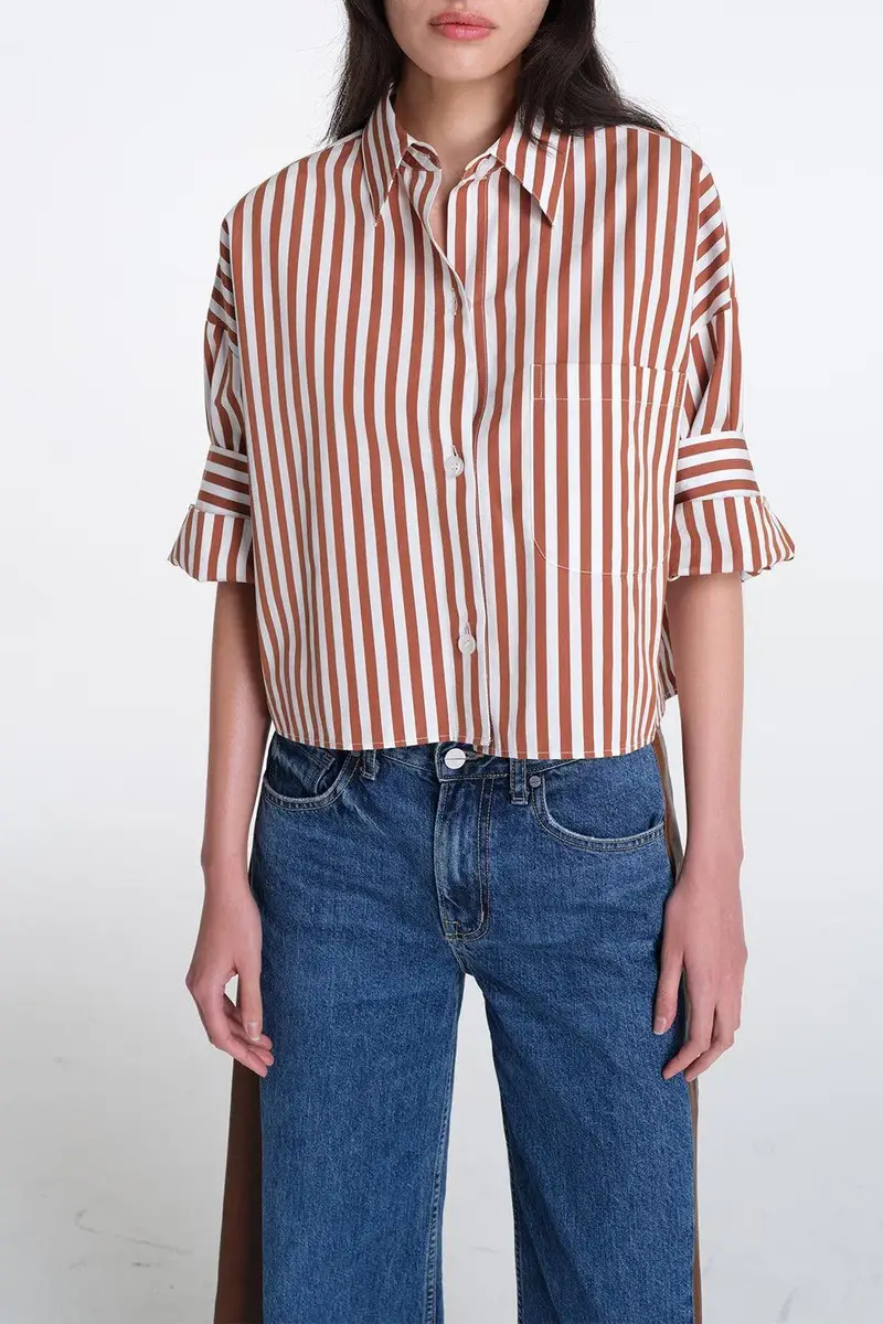 TWP Next Ex Shirt - Ivory Cognac | Thumbnail 3