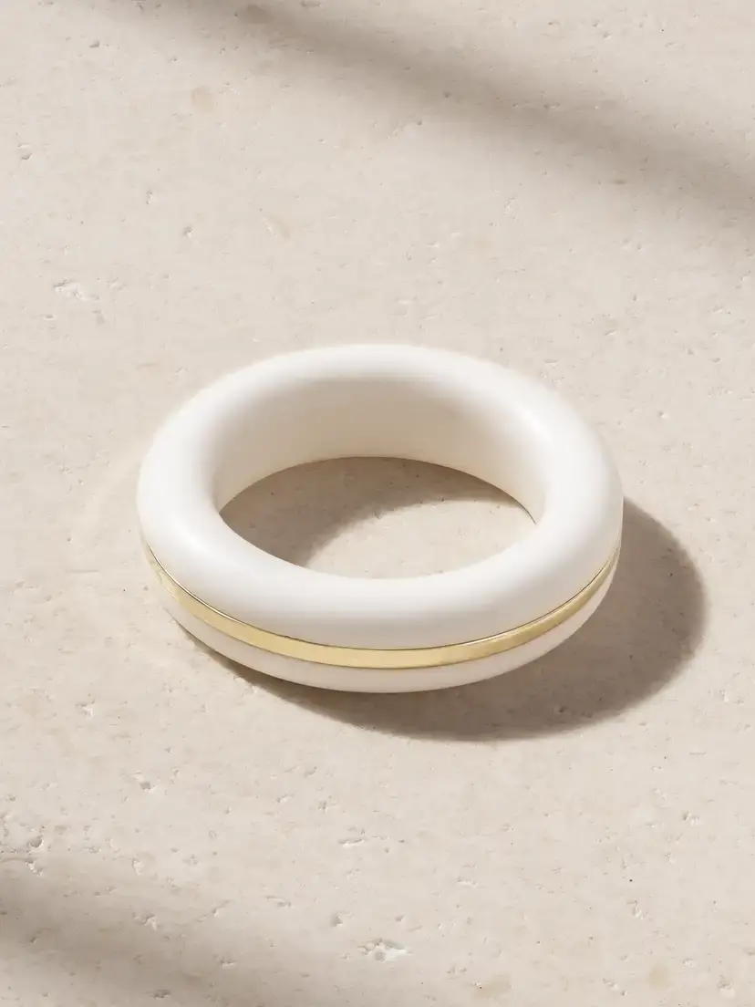 By Pariah The Essential Stacking 14-karat Recycled Gold Agate Ring | Thumbnail 3 By Pariah The Essential Stacking 14-karat Recycled Gold Agate Ring | Thumbnail 3