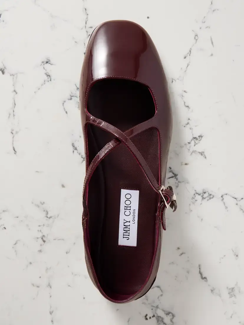 Jimmy Choo Eleri Collapsible-heel Embellished Patent-leather Ballet Flats | Thumbnail 5 Jimmy Choo Eleri Collapsible-heel Embellished Patent-leather Ballet Flats | Thumbnail 5