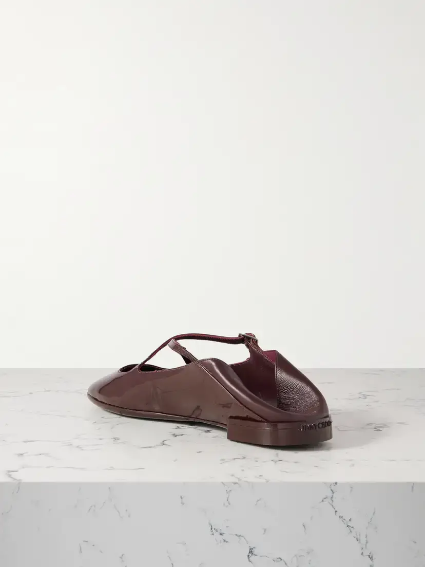 Jimmy Choo Eleri Collapsible-heel Embellished Patent-leather Ballet Flats | Thumbnail 6 Jimmy Choo Eleri Collapsible-heel Embellished Patent-leather Ballet Flats | Thumbnail 6