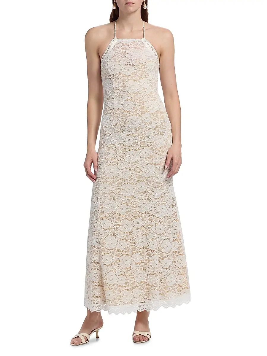 Generation Love Women's Garcia Lace Halterneck Maxi Dress | Thumbnail 3 Generation Love Women's Garcia Lace Halterneck Maxi Dress | Thumbnail 3