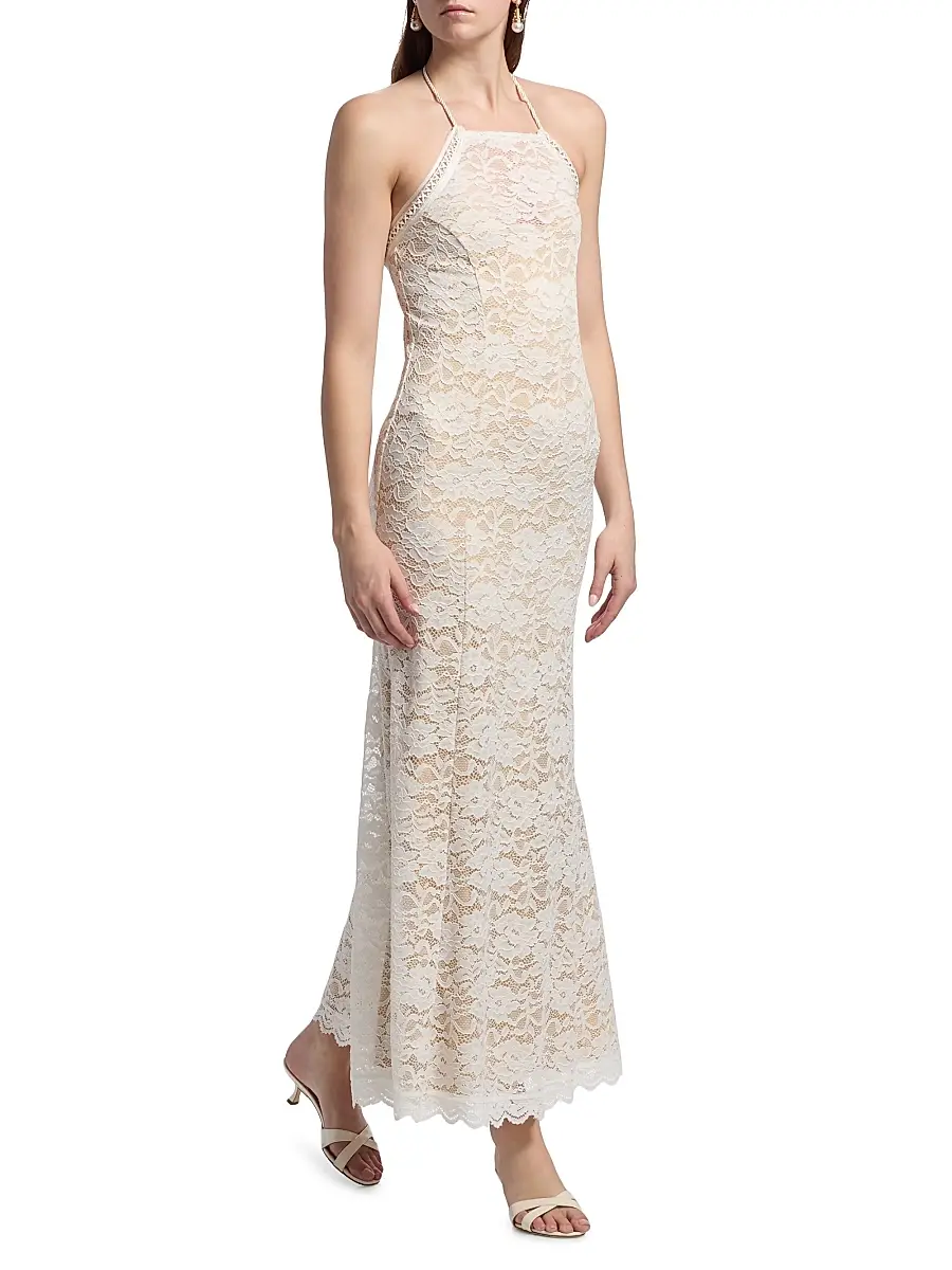 Generation Love Women's Garcia Lace Halterneck Maxi Dress | Thumbnail 4 Generation Love Women's Garcia Lace Halterneck Maxi Dress | Thumbnail 4