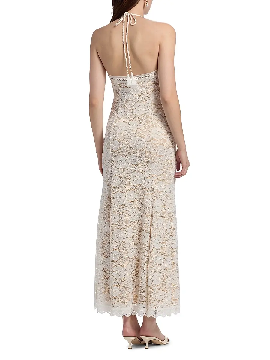 Generation Love Women's Garcia Lace Halterneck Maxi Dress | Thumbnail 5 Generation Love Women's Garcia Lace Halterneck Maxi Dress | Thumbnail 5