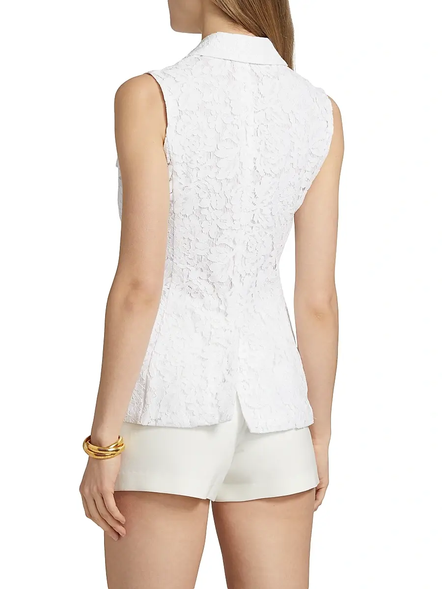 Generation Love Women's Curtis Floral Lace Sleeveless Blazer | Thumbnail 5 Generation Love Women's Curtis Floral Lace Sleeveless Blazer | Thumbnail 5