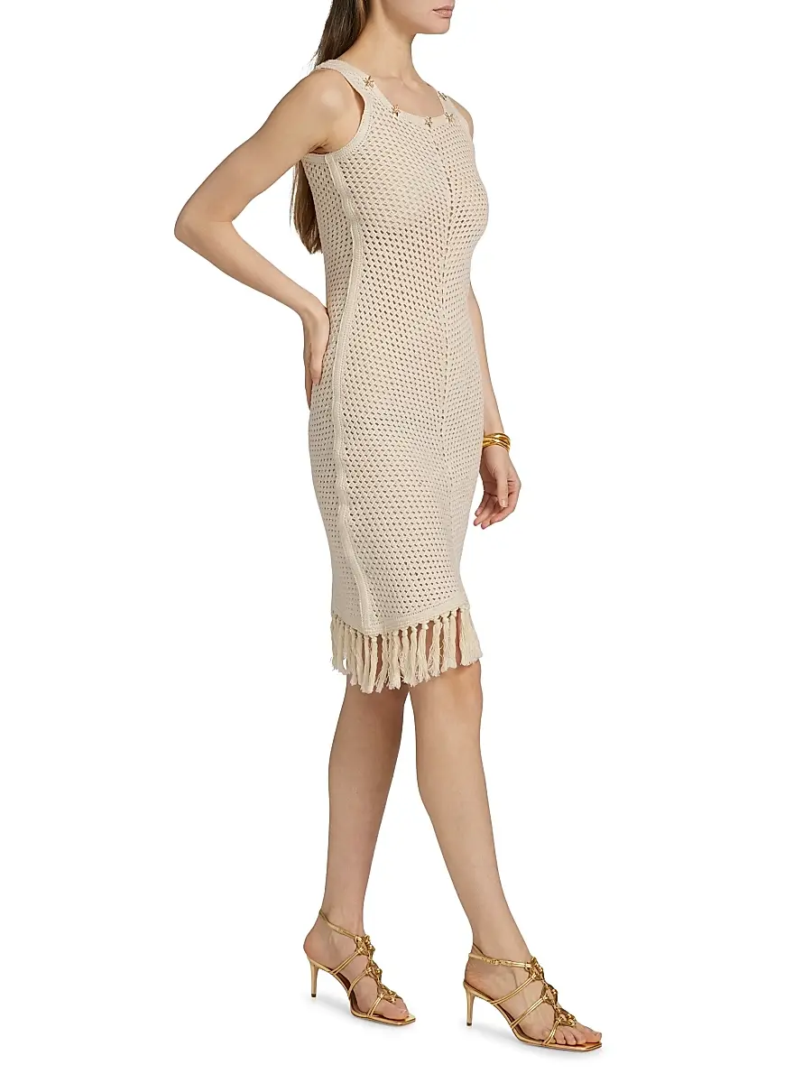 Generation Love Women's Gia Embellished Crochet Fringe Dress | Thumbnail 4 Generation Love Women's Gia Embellished Crochet Fringe Dress | Thumbnail 4