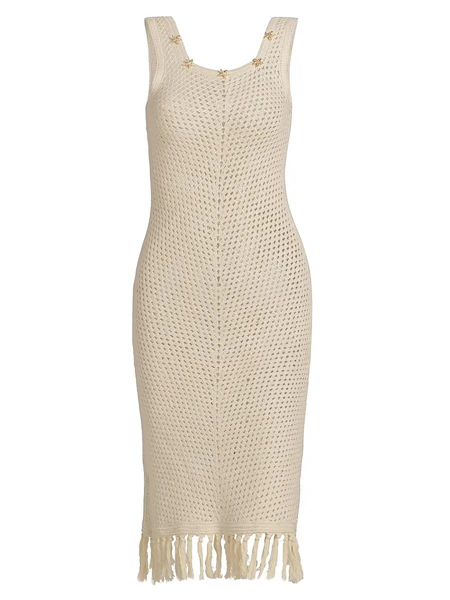Generation Love Women's Gia Embellished Crochet Fringe Dress
