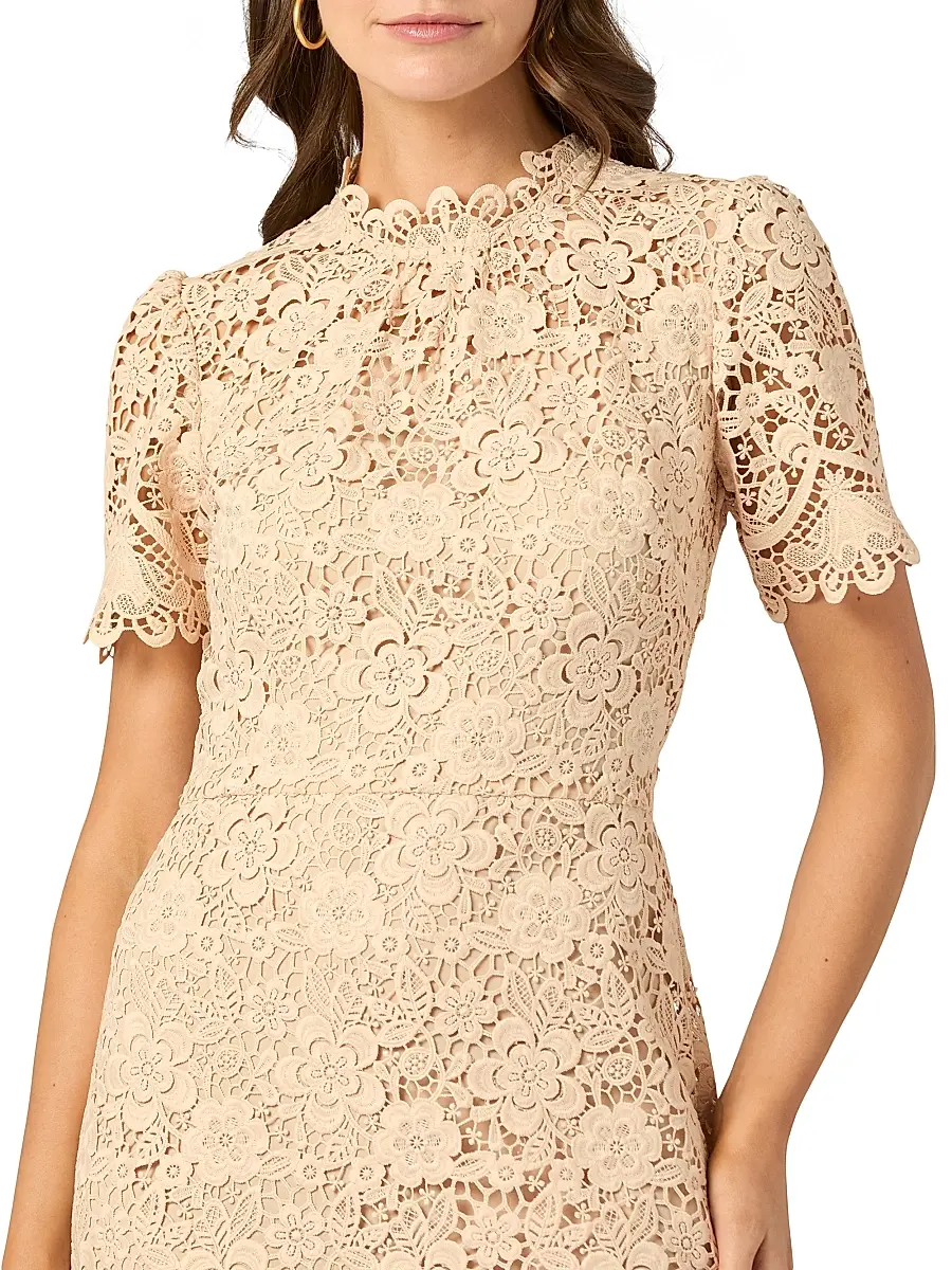 Shoshanna Women's Vivienne Lace Midi-Dress | Thumbnail 4 Shoshanna Women's Vivienne Lace Midi-Dress | Thumbnail 4
