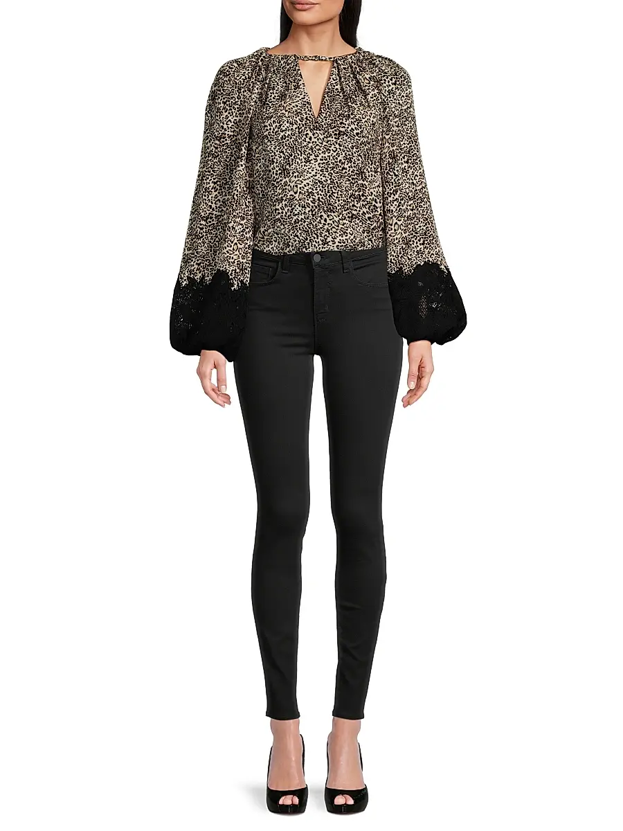 Ungaro Women's Abi Leopard-Print Silk Georgette Blouse | Thumbnail 2 Ungaro Women's Abi Leopard-Print Silk Georgette Blouse | Thumbnail 2