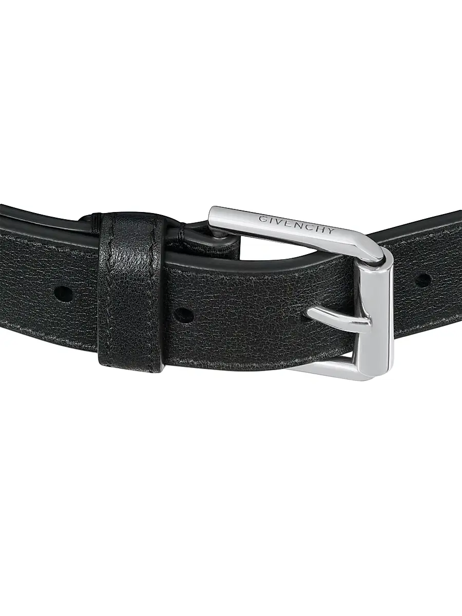 Givenchy Women's Voyou Belt in Shiny Leather - Black Slvr | Thumbnail 3
