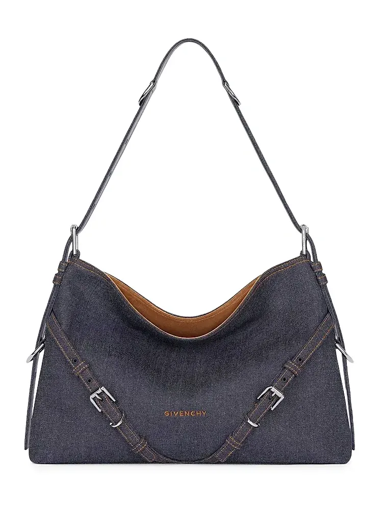 Women's Medium Voyou Bag in Denim - Indigo Blue