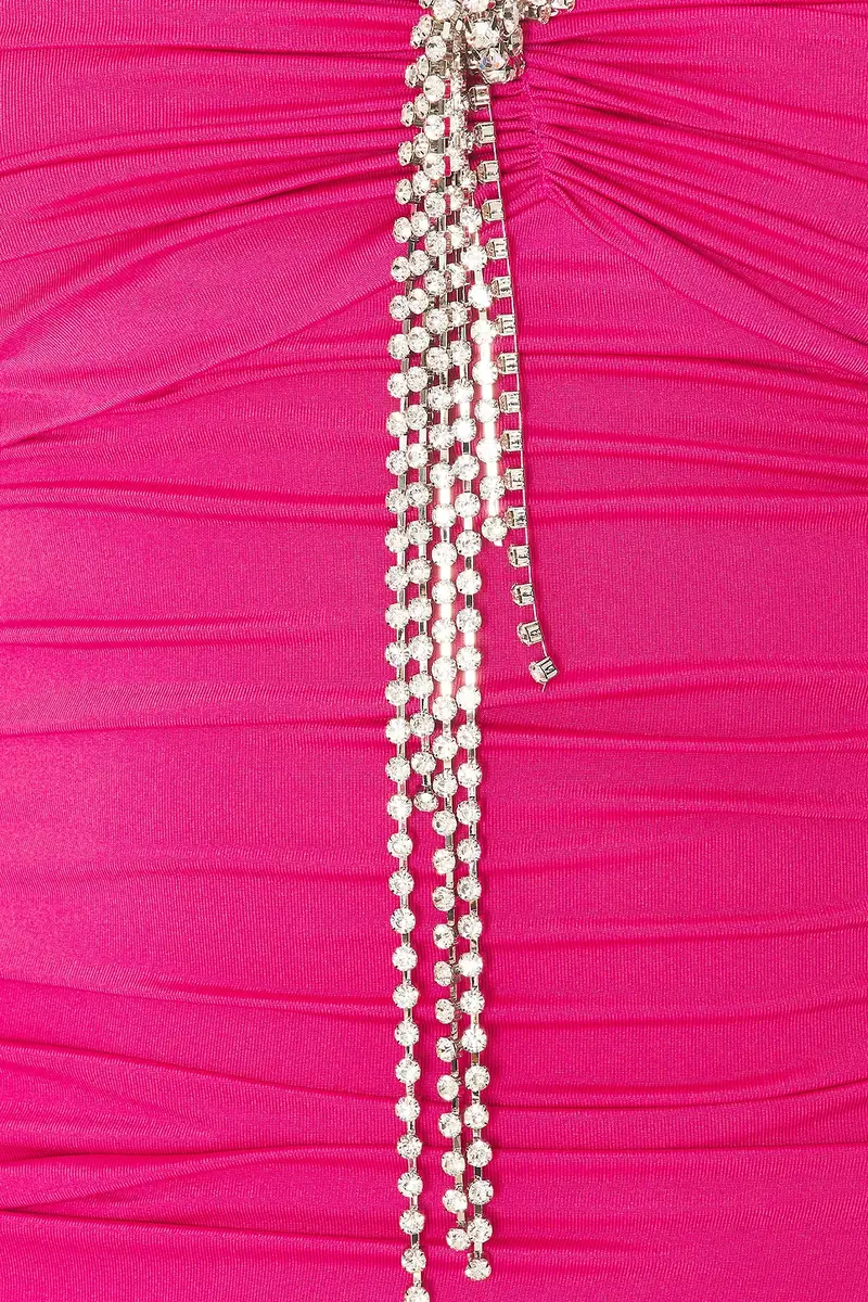AREA Crystal Flower Draped Strapless Mini Dress | Thumbnail 6 AREA Crystal Flower Draped Strapless Mini Dress | Thumbnail 6