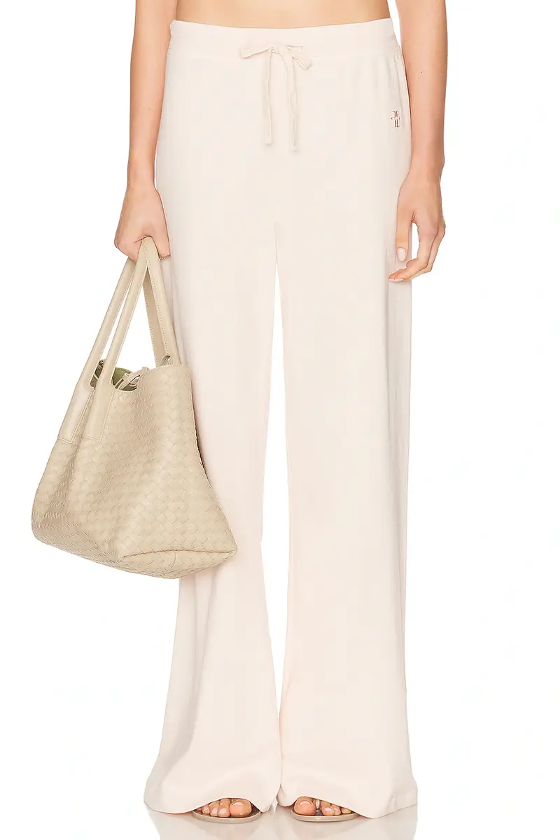 ÉTERNE Drawstring Lightweight French Terry Wide Leg Sweatpant | Thumbnail 3