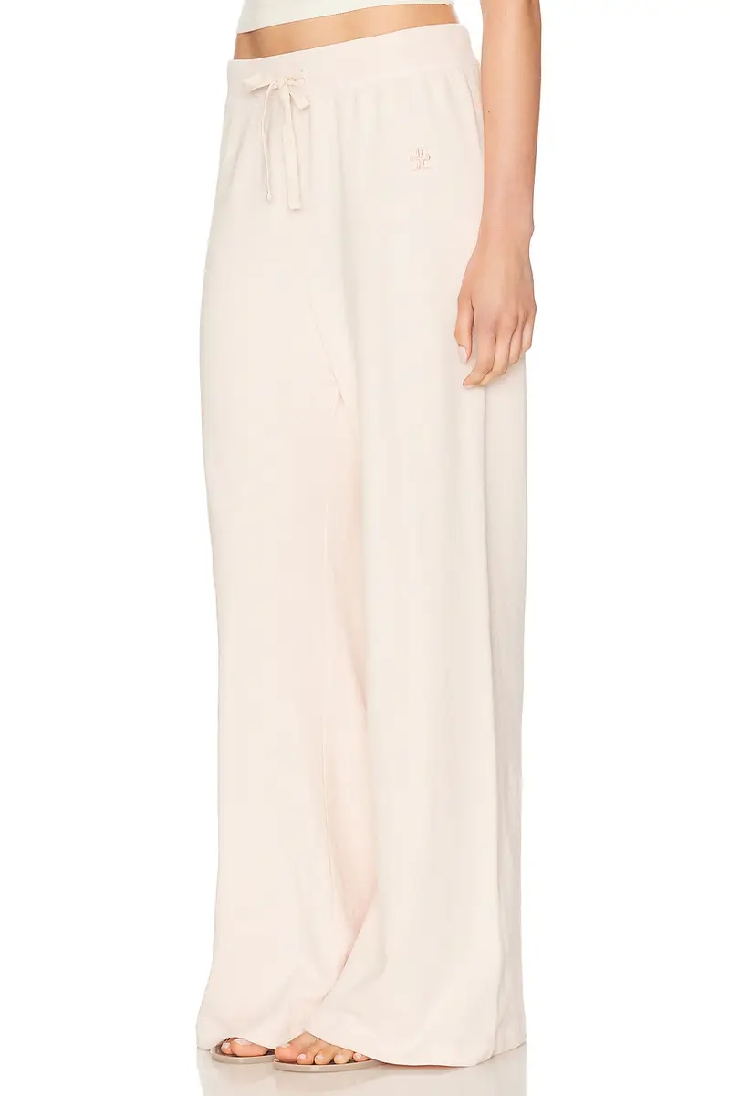 ÉTERNE Drawstring Lightweight French Terry Wide Leg Sweatpant | Thumbnail 5