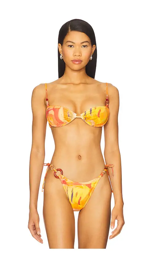 Yellow The Label Lane Bikini Top | Image 1 Yellow The Label Lane Bikini Top | Image 1