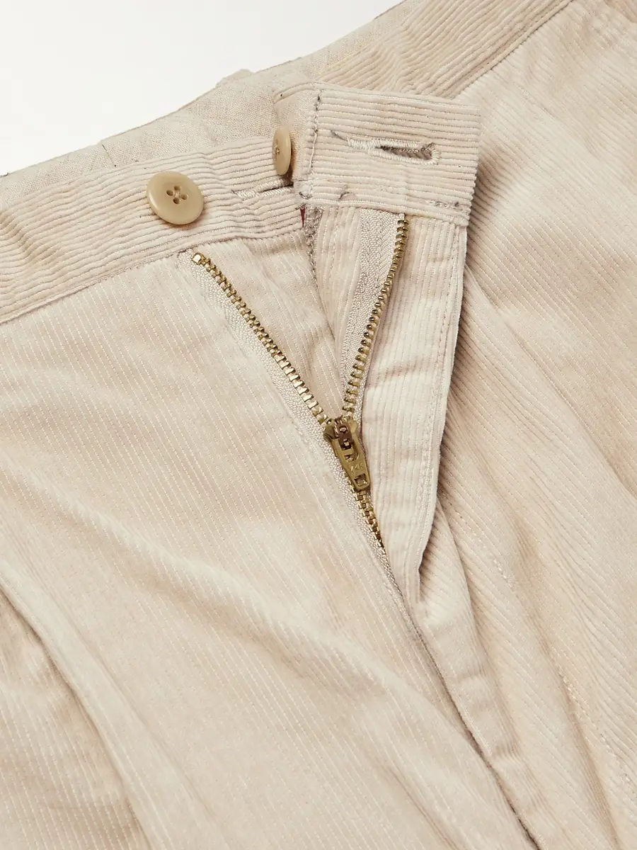 KAPITAL Ivy Wide-Leg Pleated Printed Cotton-Corduroy Trousers - Men | Thumbnail 6 KAPITAL Ivy Wide-Leg Pleated Printed Cotton-Corduroy Trousers - Men | Thumbnail 6