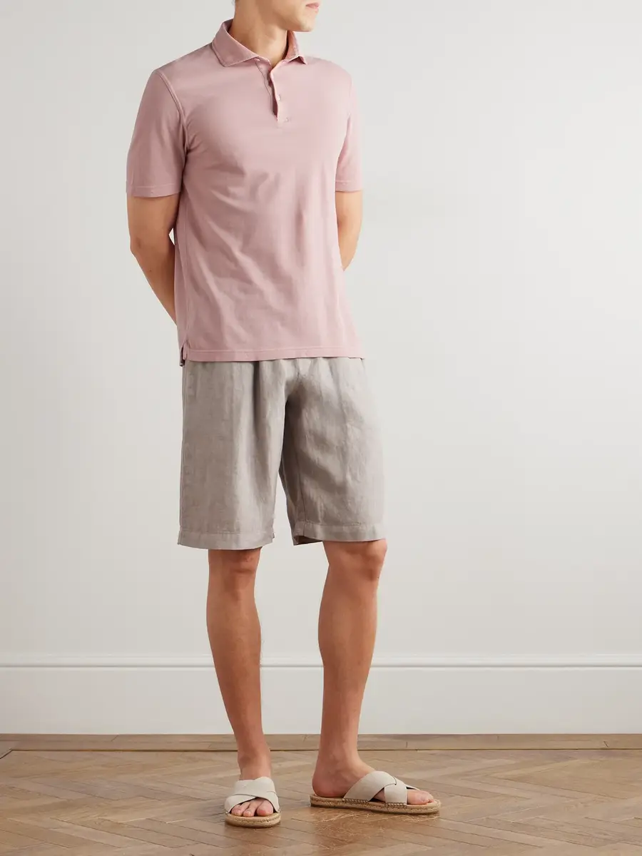 FEDELI Vico Straight-Leg Linen Drawstring Shorts - Men | Thumbnail 2