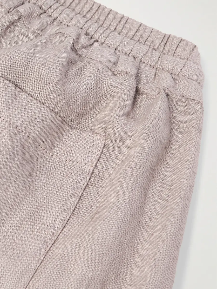 FEDELI Vico Straight-Leg Linen Drawstring Shorts - Men | Thumbnail 5