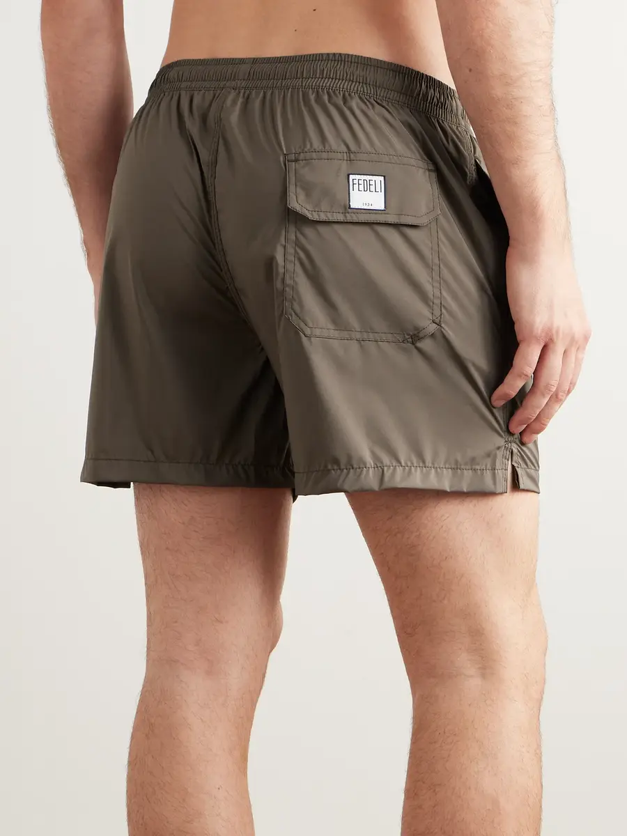 FEDELI Madeira Airstop Straight-Leg Mid-Length Swim Shorts - Men | Thumbnail 3