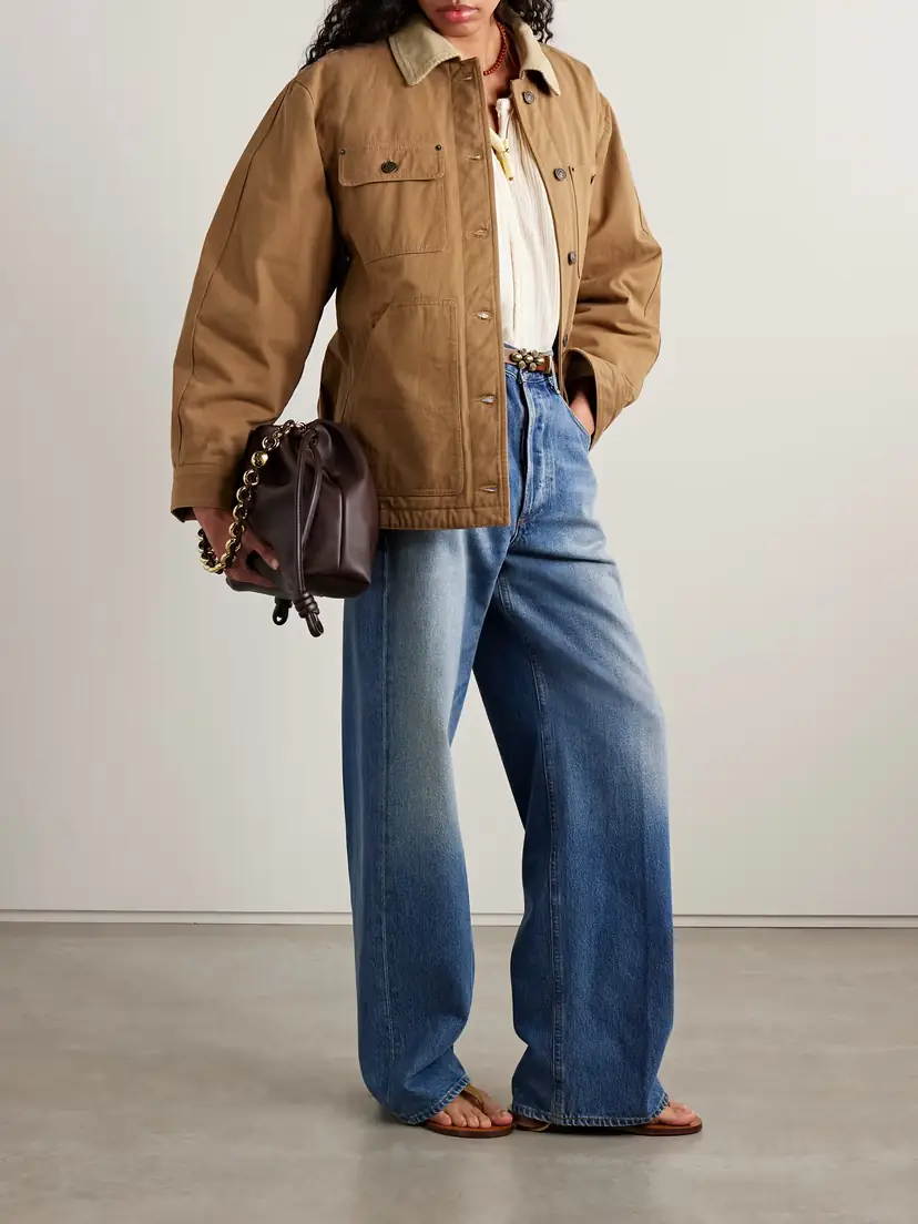 Isabel Marant Ninon Corduroy-trimmed Cotton-twill Jacket | Thumbnail 2